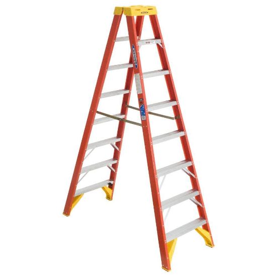 Picture of Werner 8Ft Type Ia Fiberglass Twin Ladder T6208 Part# - T6208