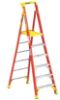 Picture of Werner 12Ft Reach Height Fiberglass Podium Ladder 6Ft T Part# - Pd6206