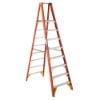 Picture of Werner 14Ft Reach Height Fiberglass Platform Ladder 8Ft Part# - P6208