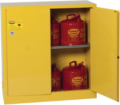 Picture of Eagle 2-Door Safety Storage Cabinet Yellow 30Gal.Cap. Part# - 1932X