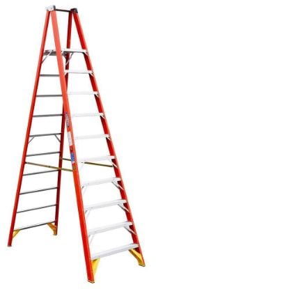 Picture of Werner 16Ft Reach Height Fiberglass Platform Ladder 10F Part# - P6210