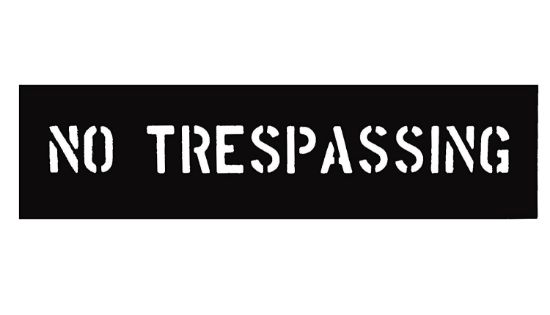 Picture of C.H. Hanson® No Trespassing Safety Stencil Sign Part# - 12403