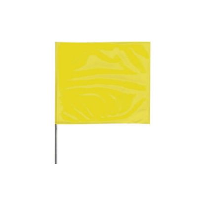 Picture of Presco 2.5"X3.5" 24"Wire Yellowstake Flag Part# - 2324Y