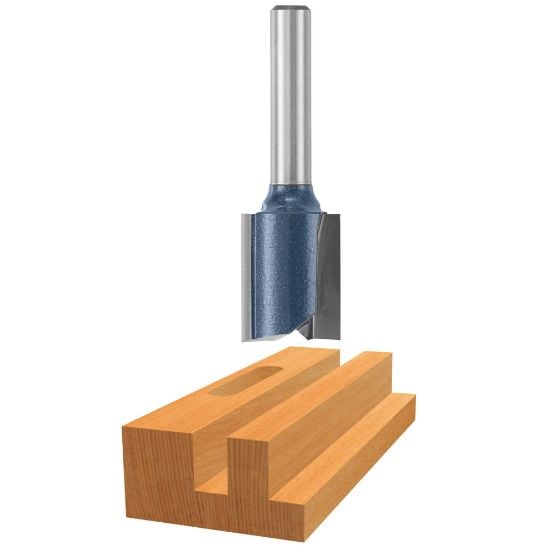 Picture of Bosch Power Tools 9/16" Straight Router Bit 1/4" Shank 2Flt. C.T. Part# - 85229M