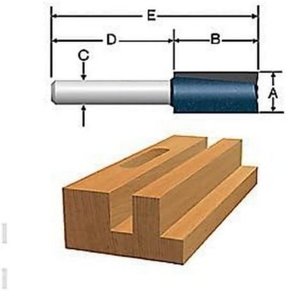 Picture of Bosch Power Tools 1/2" C.T. Straight Router Bit 2-Flutes Part# - 85227M