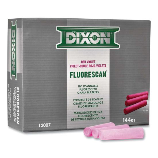 Picture of Dixon Ticonderoga 4"X1" Tapered Fluorescent Chalk Red Violet Part# - 12007