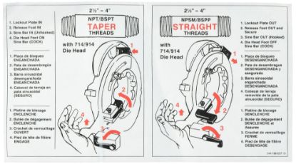 Picture of Ridgid® Die Head Decal - 1224 Part# - 46867