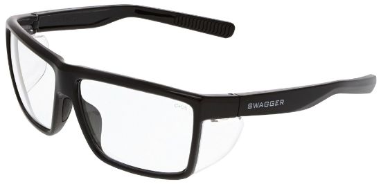 Picture of Mcr Safety Swagger Sr2 Black Frame Clear Lenses Part# - Sr210