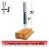 Picture of Bosch Power Tools 1/4" Straight Router Bit2-Flutes-Ca Part# - 85613M