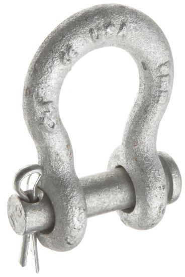 Picture of Cm Columbus Mckinnon 5/16" Galvanized Round Pin Anchor Shackle Part# - M347G