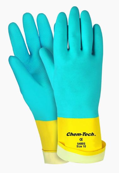 Picture of Mcr Safety Size 10-28-Mil-Blue Neoprene Over Yellow Late Part# - 5400S