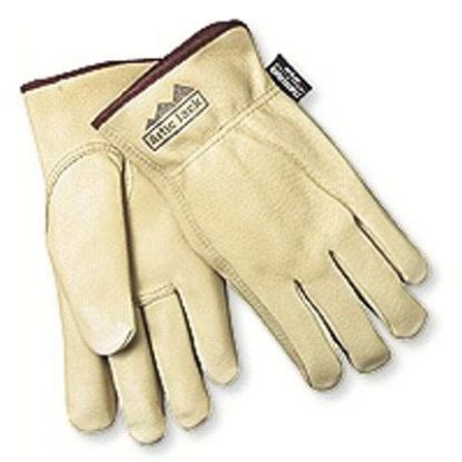 Picture of Mcr Safety Large Pig Lined Grain Leather Glove Fleece Line Part# - 3450L