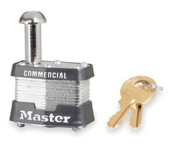 Picture of Master Lock® 7/8" Long Shackle W/ 4 Pin Tumbler Kd Vending Part# - 443Le