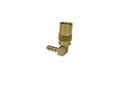 Picture of Coilhose Pneumatics 3/8 Unvalved 90 Deg Coupler Moldflow Part# - 6316