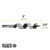 Picture of Klein Tools 3/4" Auger Bit 6" Length Part# - 53402