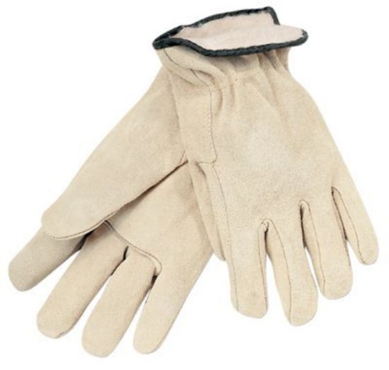 Picture of Mcr Safety Red Fleece Lined Splitleather Glove Cream Part# - 3150L