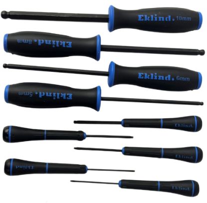 Picture of Eklind Tool 9 Piece Metric Ball Hexdriver Screwdriver Set Part# - 90609