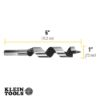 Picture of Klein Tools 1" Auger Bit 6" Length Part# - 53406