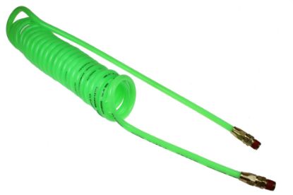 Picture of Coilhose Pneumatics 1/4"Id X 10' Green Flexcoil W/2-1/4"Mpt Part# - Pu1410Bg