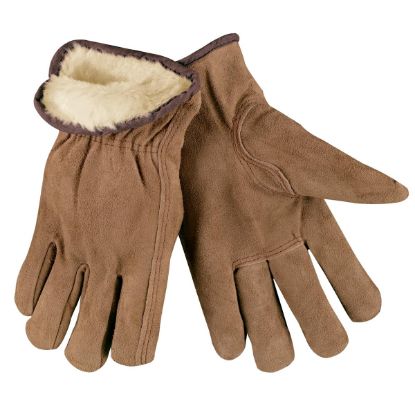 Picture of Mcr Safety X-Large Pile Lined Splitleather Glove Russe Part# - 3170Xl