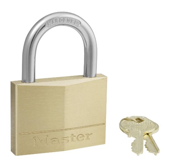 Picture of Master Lock® Medium Security Solid Brass Padlock Part# - 160D