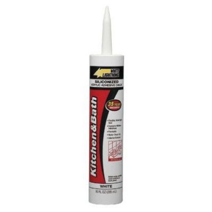 Picture of White Lightning 10-Oz. Tub & Tile Adhesive Caulk White Part# - W22000010