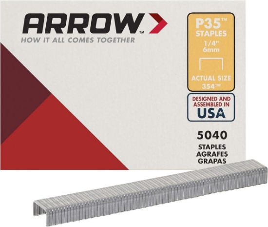 Picture of Arrow Fastener 1/4" Staples 5000 Stapleper Box Part# - 354