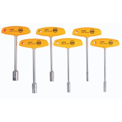 Picture of Wiha Tools 6Pc Nutdriver Set W/T Handle Part# - 33690