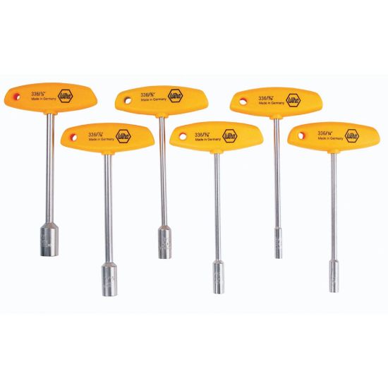 Picture of Wiha Tools 6Pc Nutdriver Set W/T Handle Part# - 33690