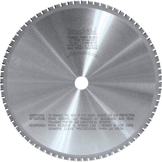 Picture of Makita® 12" Carbide Tipped Blade76T Stainless Part# - A-91039