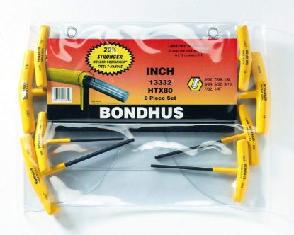 Picture of Bondhus® 8-Pc T-Handle Hex Key Sewithout Ballpoints Part# - 13332