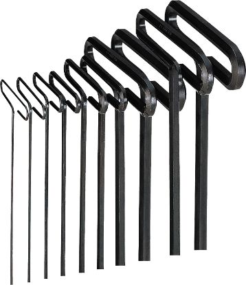 Picture of Eklind Tool 6"10 Key 3/32"To3/8"T-Handle Hex Key Set Part# - 33610