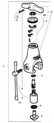 Picture of Ridgid® D1X Yoke & Shaft Asm Part# - 41360