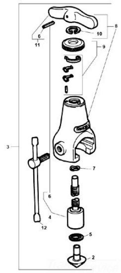 Picture of Ridgid® D1X Yoke & Shaft Asm Part# - 41360