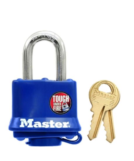 Picture of Master Lock® Laminated Steel Pin Tumbler Padlock Blue Cover Part# - 312D