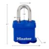 Picture of Master Lock® Laminated Steel Pin Tumbler Padlock Blue Cover Part# - 312D