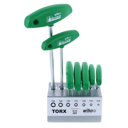 Picture of Wiha Tools 7Pc Torx T-Handle Set W/Metal Stand Part# - 36490