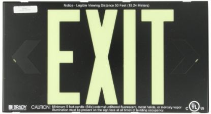 Picture of Brady® Photolum Exit Sign Double Sided W/Mount Bkt Part# - 38098B