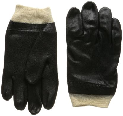 Picture of Mcr Safety Economy Black Pvc Coatedgloves Double Dipp Part# - 6500S