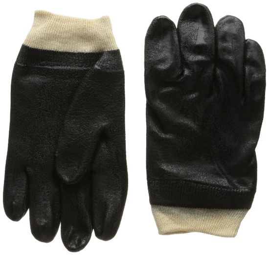 Picture of Mcr Safety Economy Black Pvc Coatedgloves Double Dipp Part# - 6500S