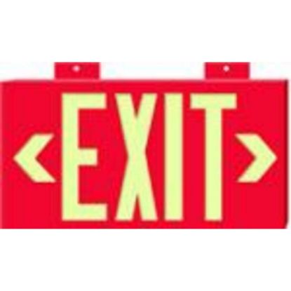 Picture of Brady® Red Photolum Exit Sign Wall Mounted Part# - 90885B