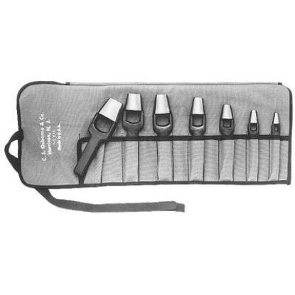 Picture of C.S. Osborne 7Pc. Arch Punch Set W/Tool Roll 3/16-5/16-7 Part# - K-16