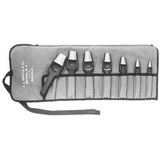 Picture of C.S. Osborne 7Pc. Arch Punch Set W/Tool Roll 3/16-5/16-7 Part# - K-16