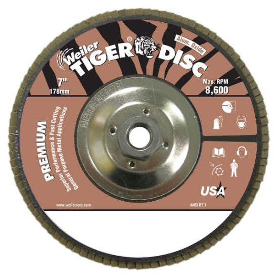 Picture of Weiler® Tiger Disc 7" 60Grit 5/8-11 Part# - 50734