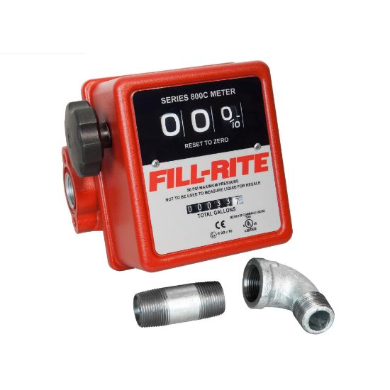 Picture of Fill-Rite 807C Meter With Pipe Fittings Part# - 807Cmk