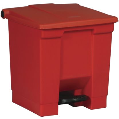 Picture of Rubbermaid Commercial Step-On Can 8G/30L Red Part# - Fg614300Red