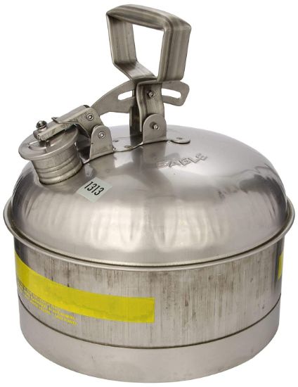 Picture of Eagle 2-1/2 Gal Stainless Steel Safety Can W/Teflo Part# - 1313