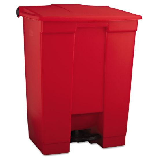 Picture of Rubbermaid Commercial Step-On Can 18G/68L Red Part# - Fg614500Red