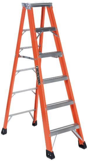 Picture of Louisville Ladder® 6' Heavy Duty Fiberglassstep Ladder 375 Lb Cap Part# - Fs1306Hd