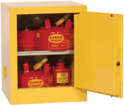 Picture of Eagle 33341 4 Gal. Safety Storage Cabinet-Yellow 1Door Part# - 1904X